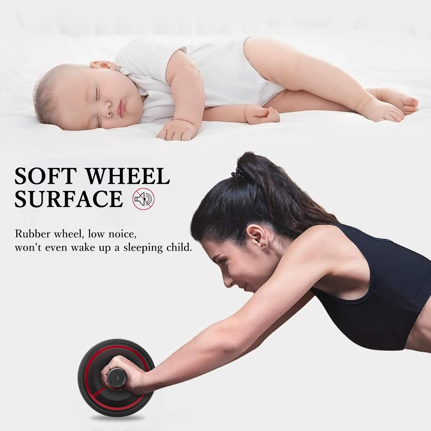 Readaeer Ab Roller Wheel with Knee Pad Abdominal Exercise for Home Gym Fitness Equipment
