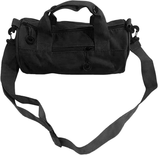 Gym Bag, Barrel Shape Carrier, 11,02 x 5,91 pollici Ampia capacità, regolabile Shoulder Strap, Swim Gear Bag for Men, Women, Hiking, Dance, Yoga, School, and Workout, Nero , Se référer au descriptif