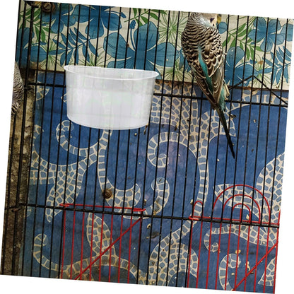 Generic Plastic Feeding Cups Bird Cage Bowl Chicken Rabbit Hutch Watering Supplies