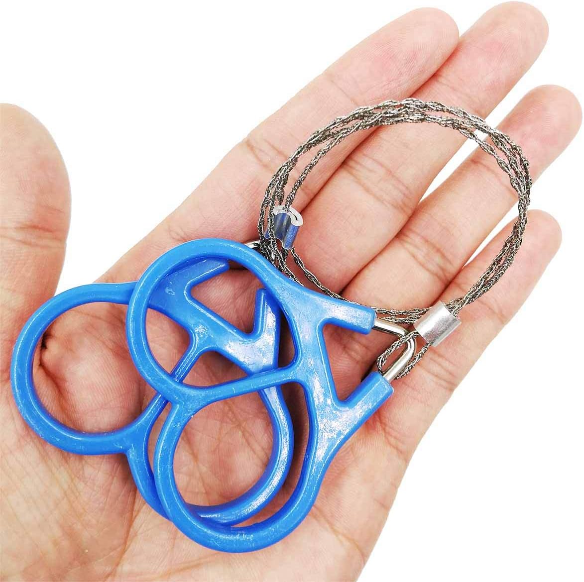 Drchoer 3X Wire Saw Stainless Steel Pocket Chainsaw Mini Cable Survival Gear Pole Saw Emergency Chainsaw Survival Kit Outdoor Tools for Camping Hiking Hunting