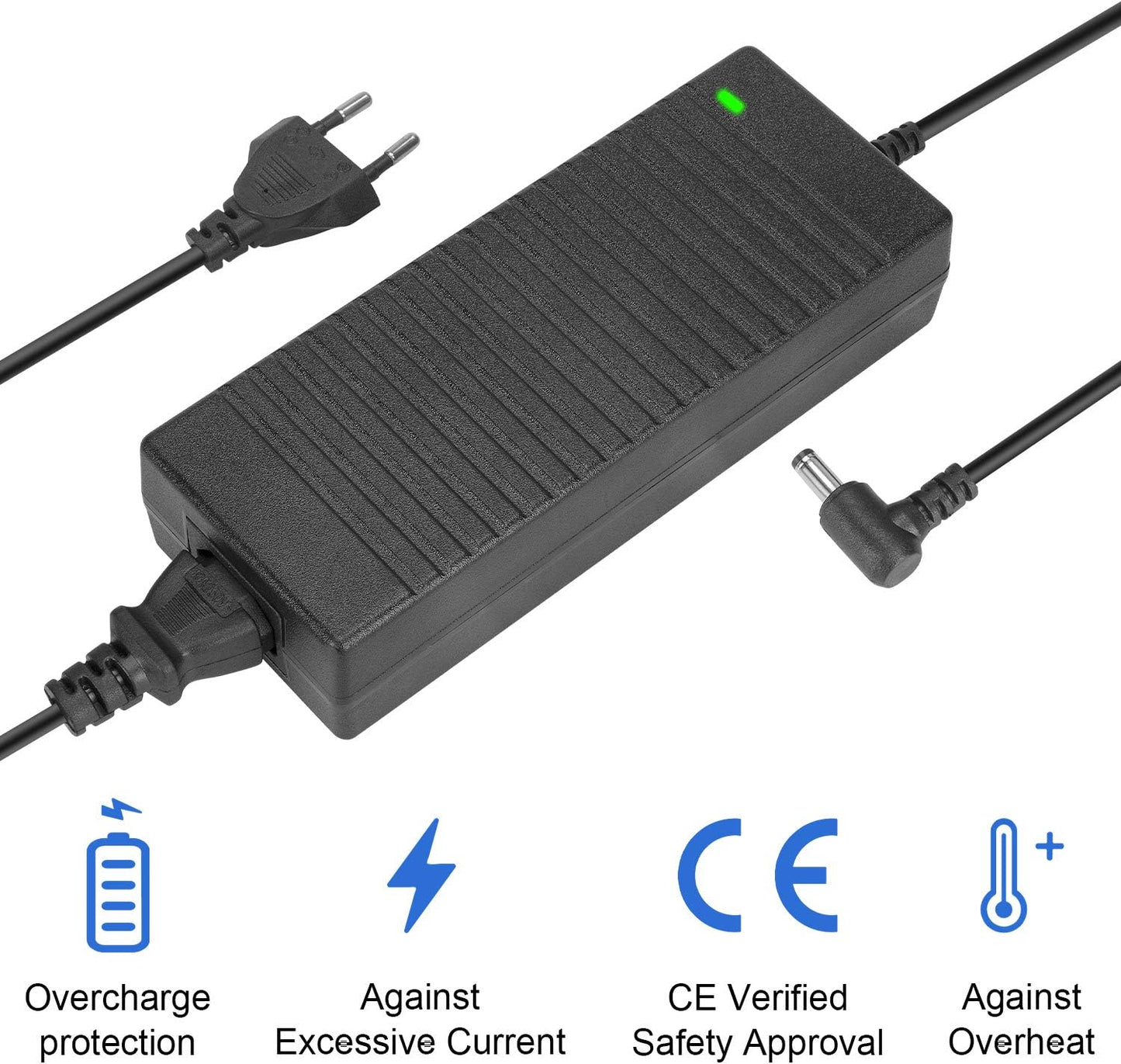 Ledmo 120W Power Adapter 12V 10A, 12V 10A Power Supply Transformer 120W AC to DC Adapter, 10A 12V Power Supply Electronic Converter 12V Car Cigarette Lighter Socket 100-240V