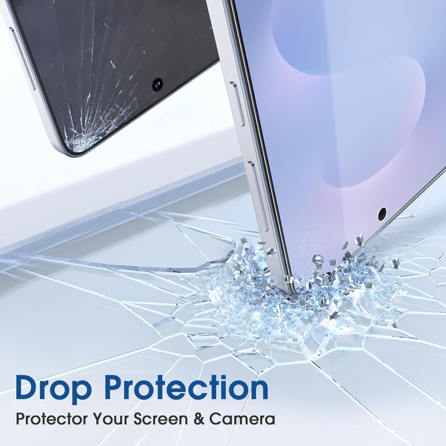 amFilm (2+2 Pack) OneTouch Compatible with Samsung Galaxy S25 Edge (2025), Tempered Glass Screen Protector, 9H Hardness with Tempered Glass Camera Lens Protector, Easiest to Installation