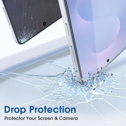 amFilm (2+2 Pack) OneTouch Compatible with Samsung Galaxy S25 Edge (2025), Tempered Glass Screen Protector, 9H Hardness with Tempered Glass Camera Lens Protector, Easiest to Installation