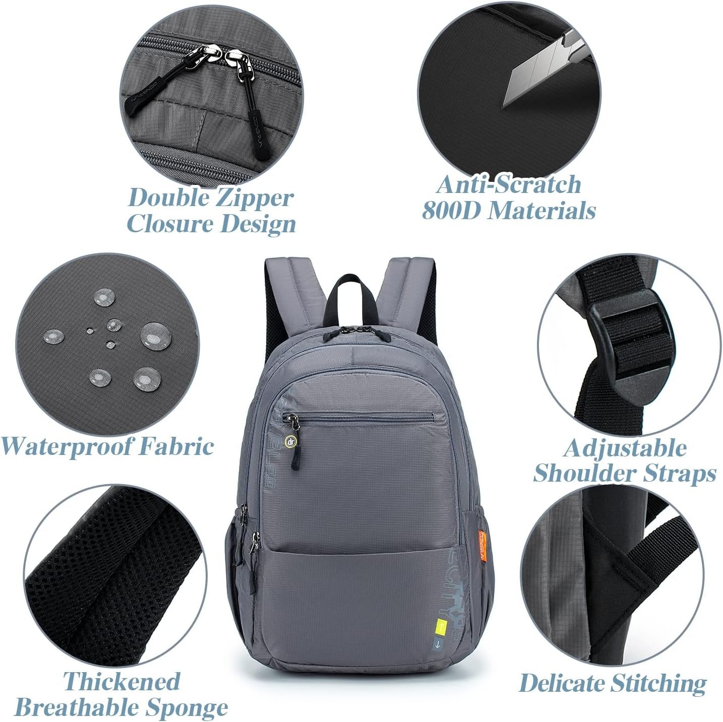 SPAHER Ryanair Cabin Bag 40x20x25 Hiking Backpack School Travel Backpack Mountaineering Bag Nylon Outdoor Waterproof Sport Trekking Camping Backpack Daypack Small Laptop Rucksack for All Persons