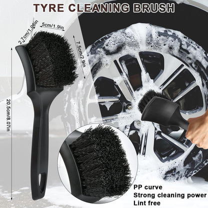 OctBird 5 Car Cleaning Brushes Kit Car Detailing Brush Set for Engine, Dashboard, Rims, Seats, Ventilation (Indoor/Outdoor, Washable, All Vehicles)