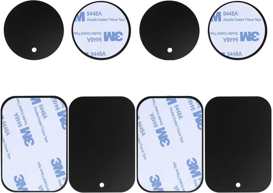8-Pack Replacement Mount Metal Plates D.Sking Car Phone Holder Iron Plates for Car Mount Car Kits (8-Pack Black)