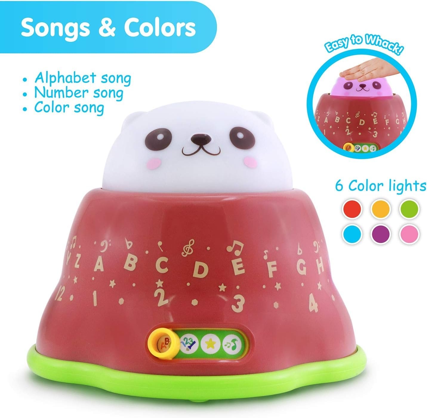 BEST LEARNING Whack and Learn Mole - Educational Interactive Light-Up Toy for Infants Babies Toddlers for 6 Months and up - Ideal Baby Toy Birthday Gift