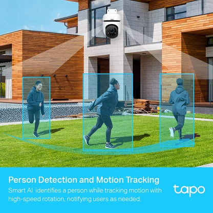 TP-Link Tapo Pan/Tilt Outdoor Home Security WiFi Camera, Wireless, 1080p, 360Â°, IP65, Night Vision, Sound Alarm, Two-Way Audio, Smart Person & Motion Detection, Privacy Mode, SD Card Slot (Tapo C500)