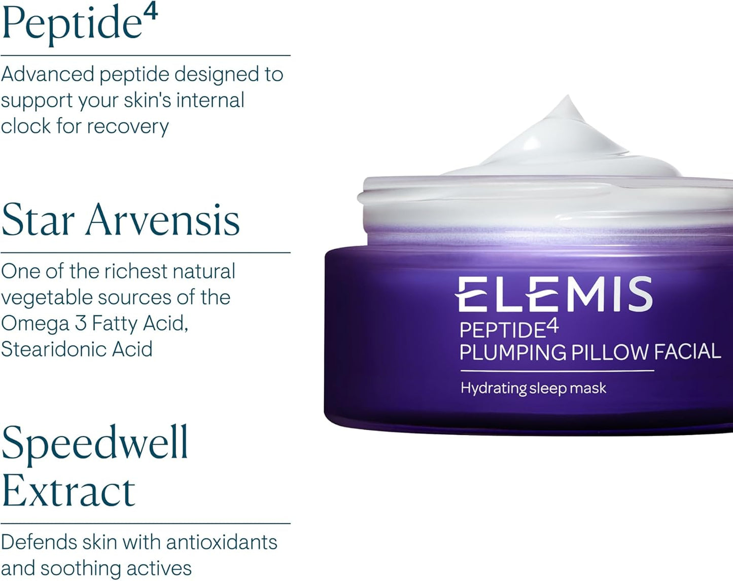 Elemis Peptide4 Plumping Pillow Facial by Elemis for Unisex - 1.7 oz Mask, 50.28 millilitre