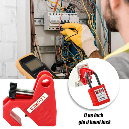 Circuit Breaker Lockout, Electric Air On-Off Lock, Home Distribution Box Lockout Isolation Device for Factory, Safety Locking Tool, 5.51x3.94x0.79 Inches
