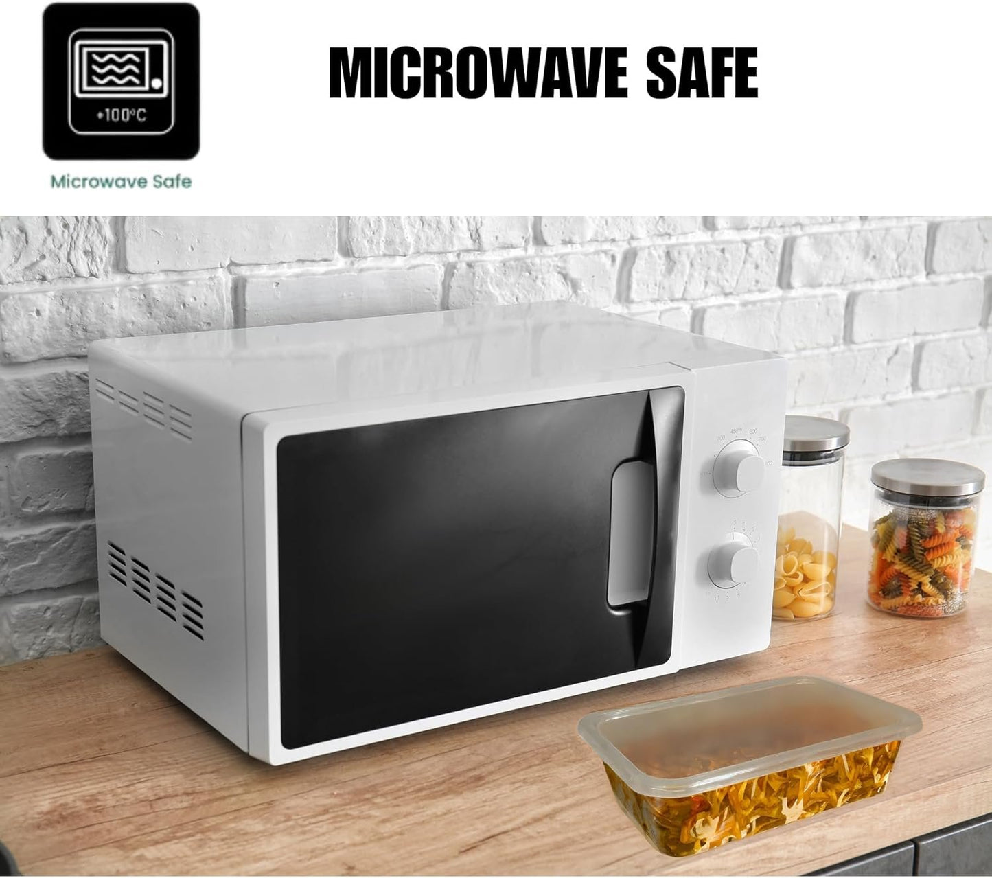 100 Sets Takeaway Container, BPA Free, polypropylene 500ml/650ml/750ml/1000ml, Food Packaging, Restaurant, Meal Prep and storage, Plastic takeaway box, Bento lunch box and Microwave safe (1000ml)