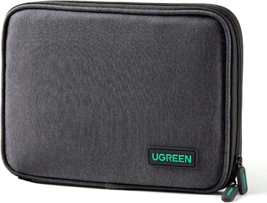 UGREEN Electronic Organizer, Portable Travel Gadget Bag, Large Capacity Tech Pouch for Small Charger Adapter Power Bank Hard Drive SD Card, Cable, Single-Layer