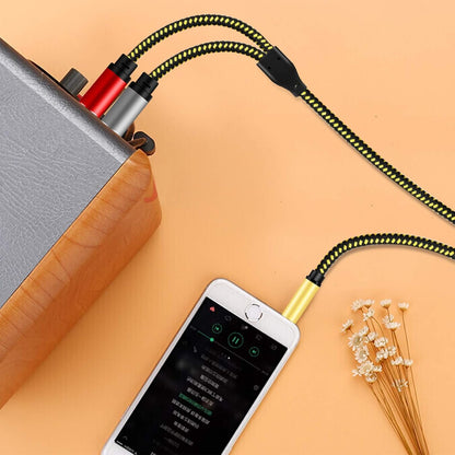 RCA Cable, 3.5mm Male to 2RCA Male Stereo Audio Adapter Cable Nylon Braided AUX RCA Y Cord for Smartphones, MP3, Tablets, Speakers, HDTV and More (0.5M/1.5Ft)