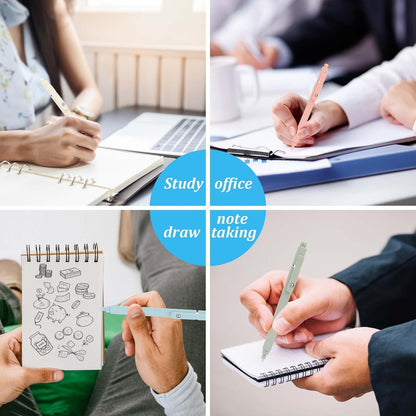 YUNAI Retractable Gel Pens, 10PCS 0.5mm Black Ink Ballpoint Pens with Silicone Clip, Premium Smooth Writing Quick Dry Ink Fine Point Rollerball Pens for School Office Home Stationery Supplies
