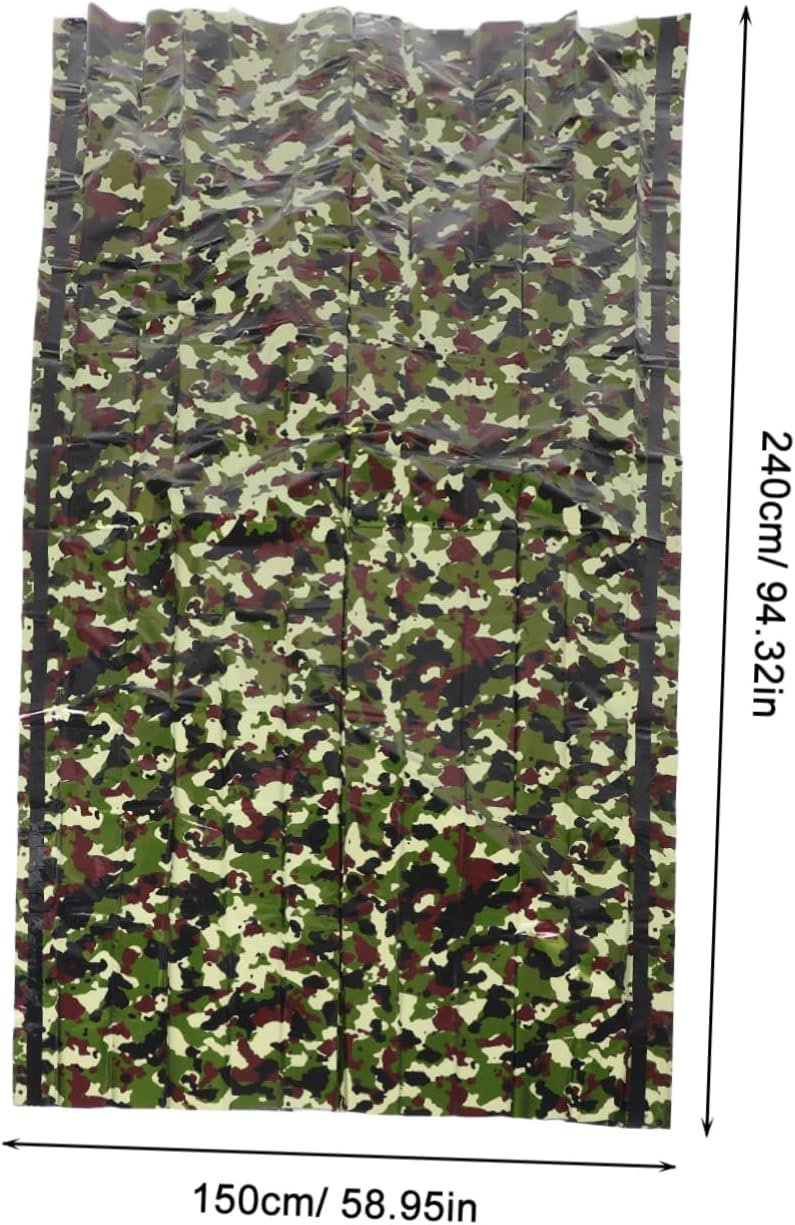 Kisangel 1 Set Multi Use Emergency Sleeping Tent Lightweight Thermal Insulation Bivy Sack for Outdoor Camping Hiking Emergency Warm Tent Durable Portable Camouflage