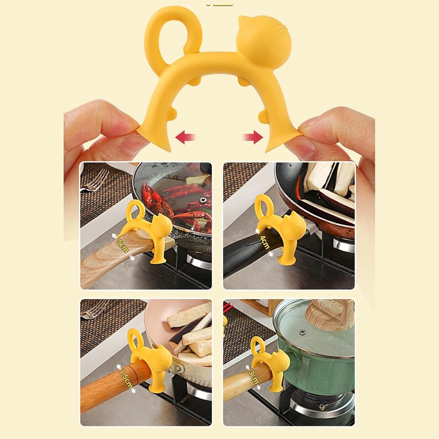 Porta spatola al silicone, cucchiaio REST - Porta di cottura cucchiai a di gatto,Utensile da cucina resistente al calore Gadget da cucina per il ristorante per la casa