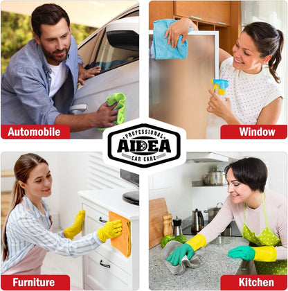 AIDEA Microfiber Cleaning Cloth 24 Pack, Microfiber Towels for Cars, Soft & Absorbent Cleaning Rags, Premium Lint Free Shop Towels for House, Kitchen, Car, 12inx16in