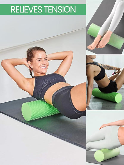 2 x Foam Roller for Trigger Point Therapy. Eva Foam Roller – Massage Roller for Pain Relieving Pain, Training Muscles, Back and Leg Massage, Fitness.33 x 14 cm//29 x 10 cm