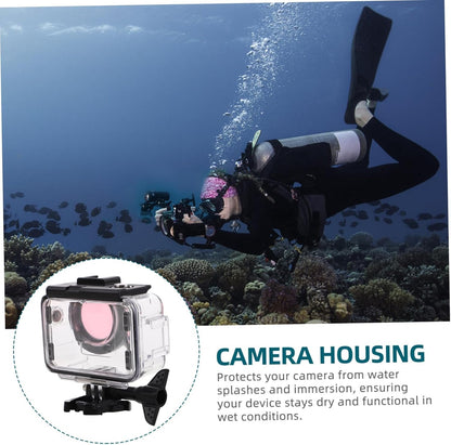 ELAYARD Camera Housing Case with Dual Cold Shoe Mounts Durable Digital Camera Protection Shell