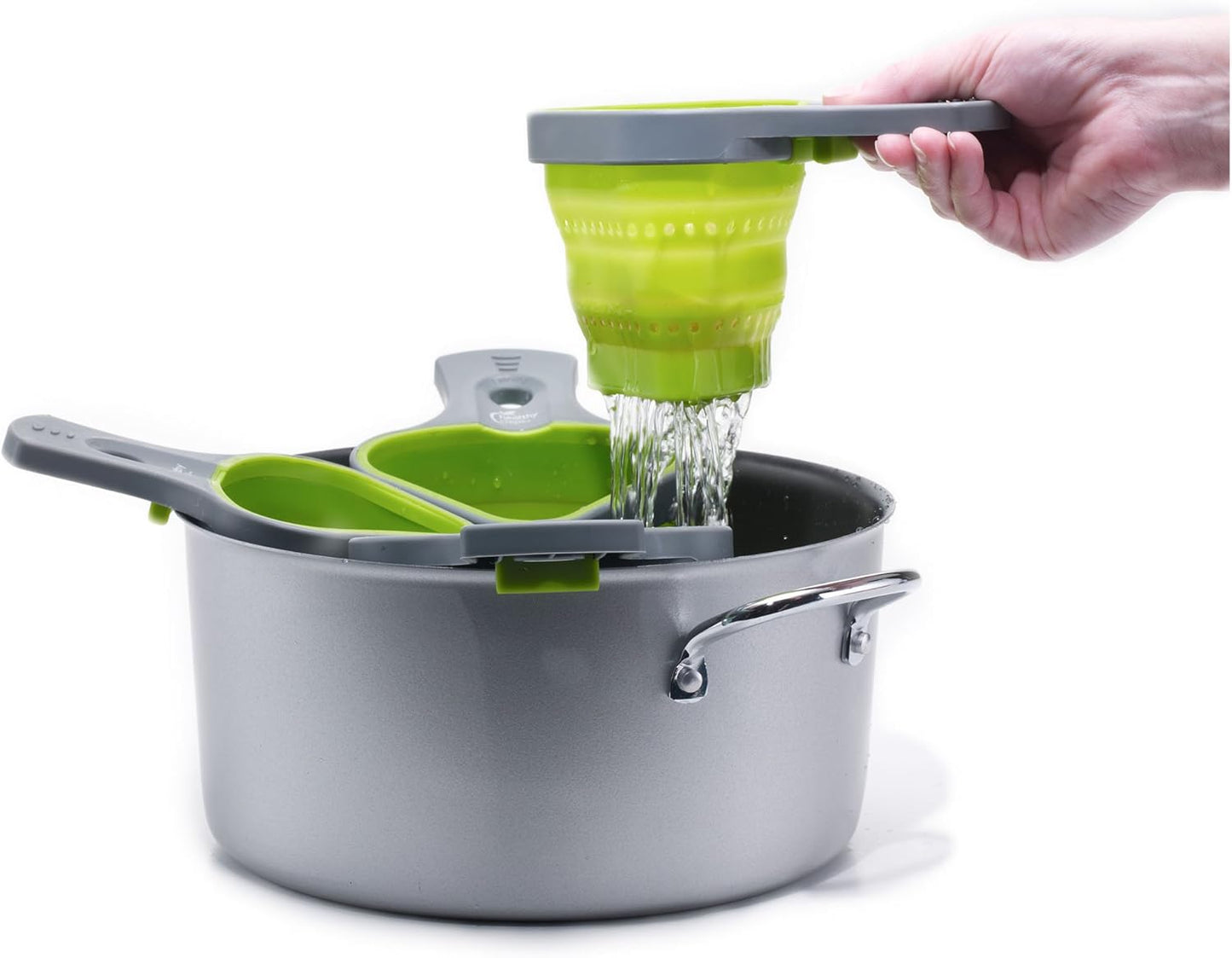 Pasta Portion Control Containers - Best Cooking Gadgets & Kitchen Tools, Use with Spaghetti or Other Pastas, Easy to Clean, Collapsible & Perfect Storage Size - Control Portions and Weight Loss