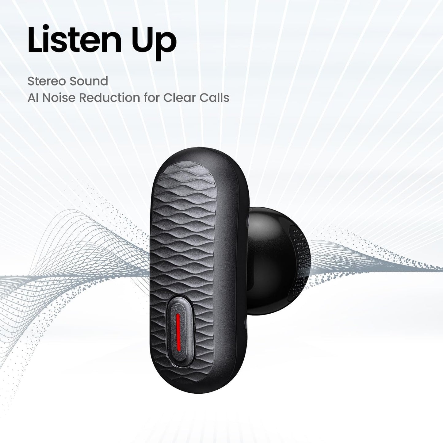 Amazfit Up Bluetooth Headphones, Open Ear Wireless Earbuds with Easy Touch, IPX4 Water Resistant Earphone, AI Noise Reduction, Earphones Compatible with Android & iPhone
