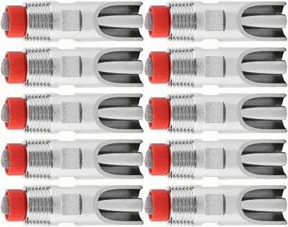 10 Pcs Stainless Steel Nipple Waterer, Automatic Poultry Waterers for Cattle Horses Pigs Sows Dogs Prevent Leakage Poultry Watering Drinker Nipple