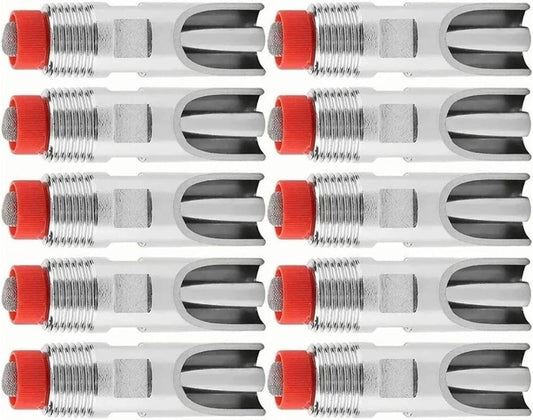 10 Pcs Stainless Steel Nipple Waterer, Automatic Poultry Waterers for Cattle Horses Pigs Sows Dogs Prevent Leakage Poultry Watering Drinker Nipple