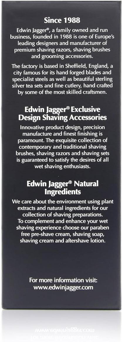 Edwin Jagger Double Edge Safety Razor, Heather, Long Handle, 5 blades