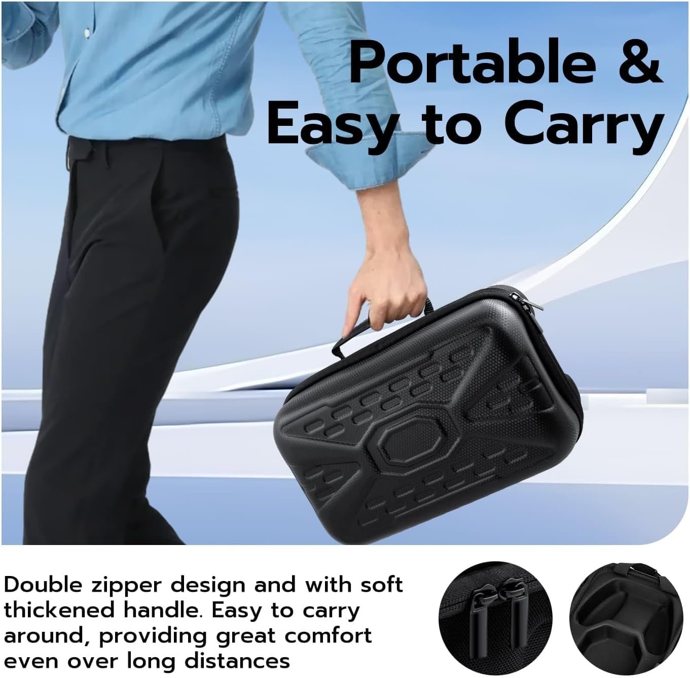 Mcbazel Hard Carrying Case for Xbox Series S, Travel Case Storage Bag for Xbox Series S Console Wireless Controller & Gaming Accessories - Black