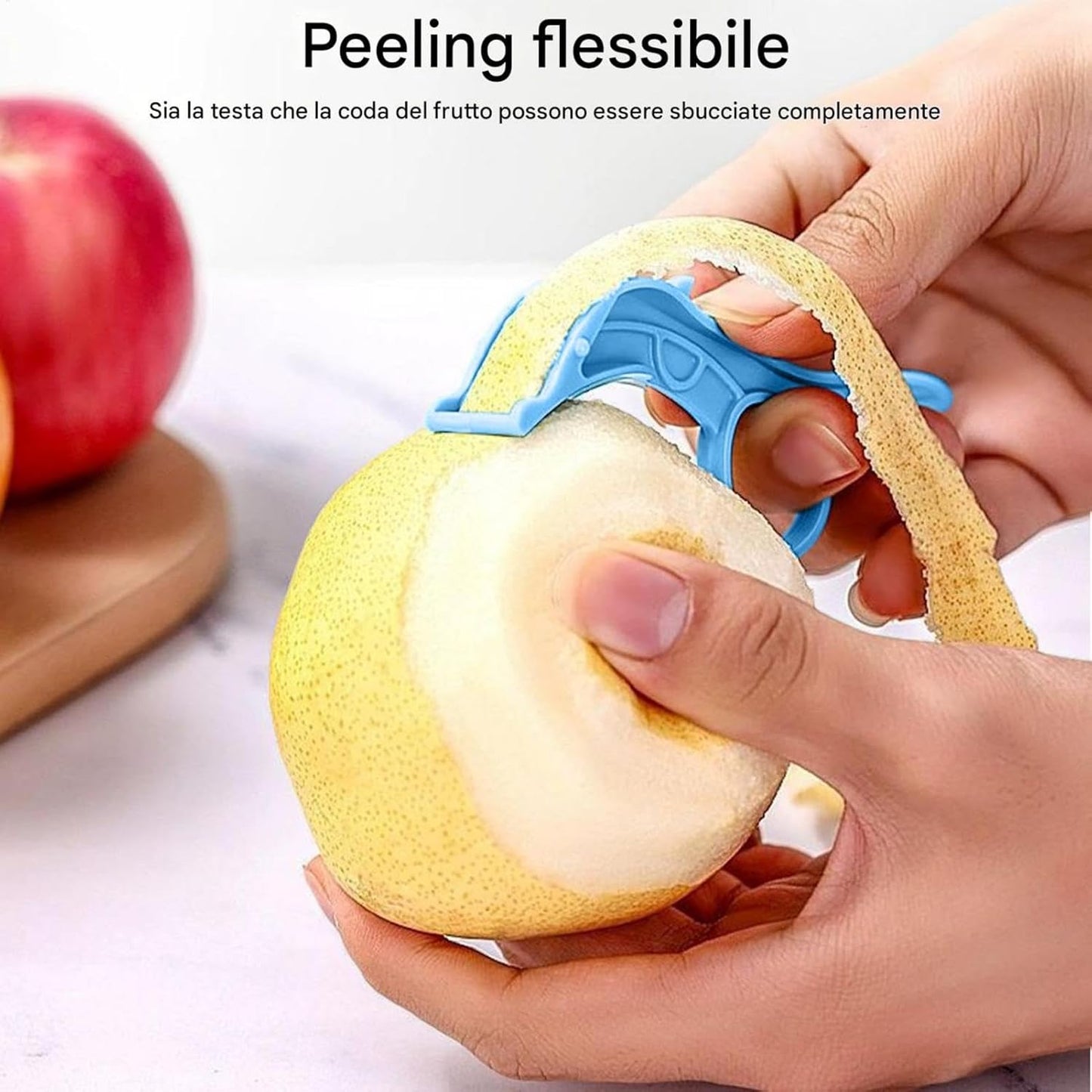 Ergonomic Citrus Peeler with Safety Guard, Multipurpose Fruit & Vegetable Peeling Tool, Non-Slip Handle Kitchen Gadget for Effortless Orange and Lemon Peeling, 4.13x1.3x0.79 Inches