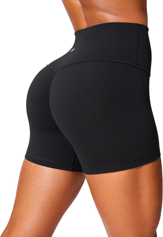 CRZ YOGA Womens Butterlift High Waist Scrunch Butt Biker Shorts 4 Inches - No Front Seam Workout Yoga Gym Booty Shorts
