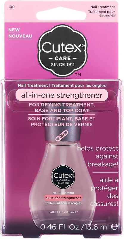 Cutex All In One Strengthener Strengthener Treatment Nail Care Treatment Weak And Unhealthy Looking Nails, 13.6 Milliliter