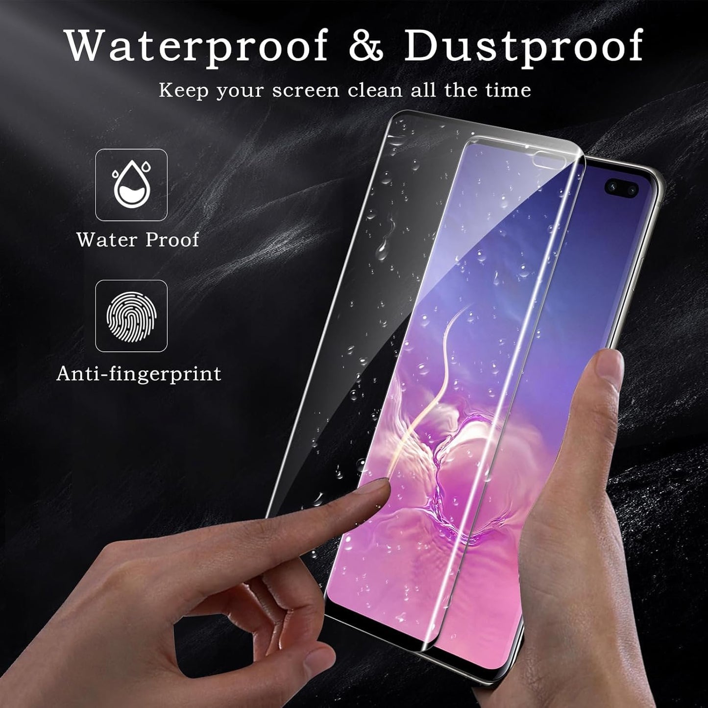 2 Pack Screen Protector for Samsung Galaxy S10 Plus 2 Pack Camera Lens Protector, 3D Tempered Glass Film, Ultra HD 9H Hardness Case Friendly Anti Scratch Ultra Resistant Shatter Protection
