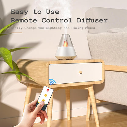 DEALFUN Essential Oils Aroma Diffuser,Portable Humidifier with Cool Mist and Warm Light Effect,Remote Control,150 ml Capacity,for Bedroom, Office, Living Room, Yoga (Black)