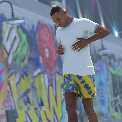 BOOMLEMON Mens Mesh Graphic Print Shorts Casual Workout Cool Shorts Gym Basketball Running Short Pants