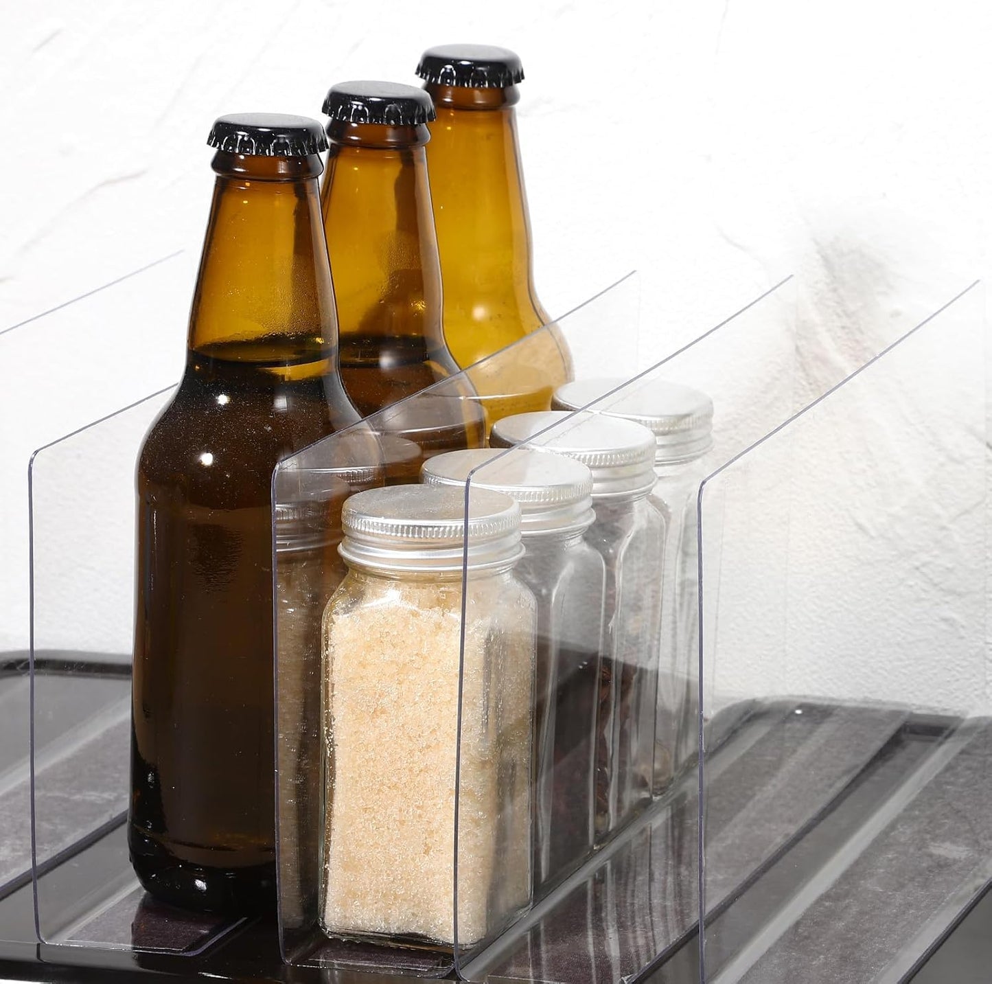 TOVINANNA Acrylic Shelf Dividers for Closet Organization: 6 Pack Tall Clear Shelves Separators for Clothing Adjustable Multi-function Divider