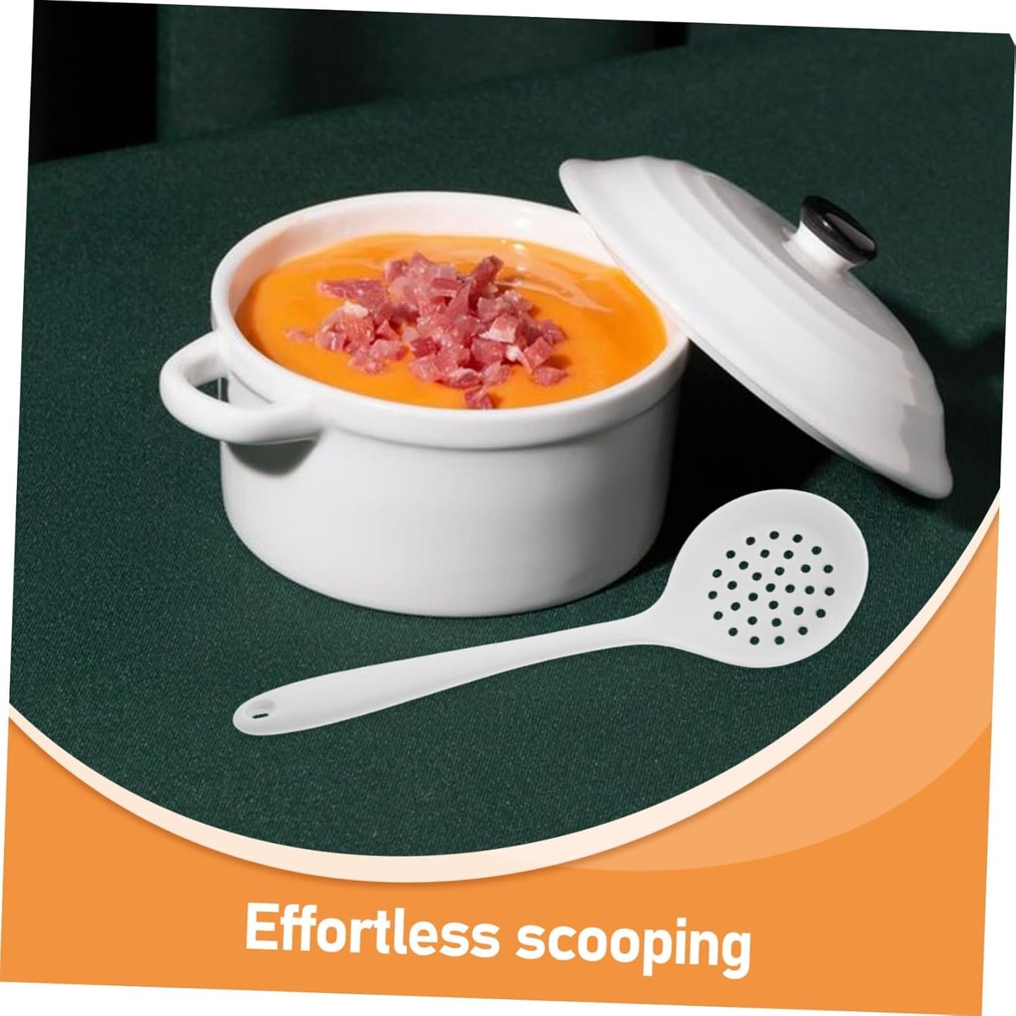 SOIMISS Recinzione Da Pesca in Silicone Caldo Utensili Da Cucina Notizia in Anticipo Gadget Da Cucina Cucinare Colino Per Cucchiaio Da Frittura Pentola Piccolo Filtro Bianca Gel Di Silice