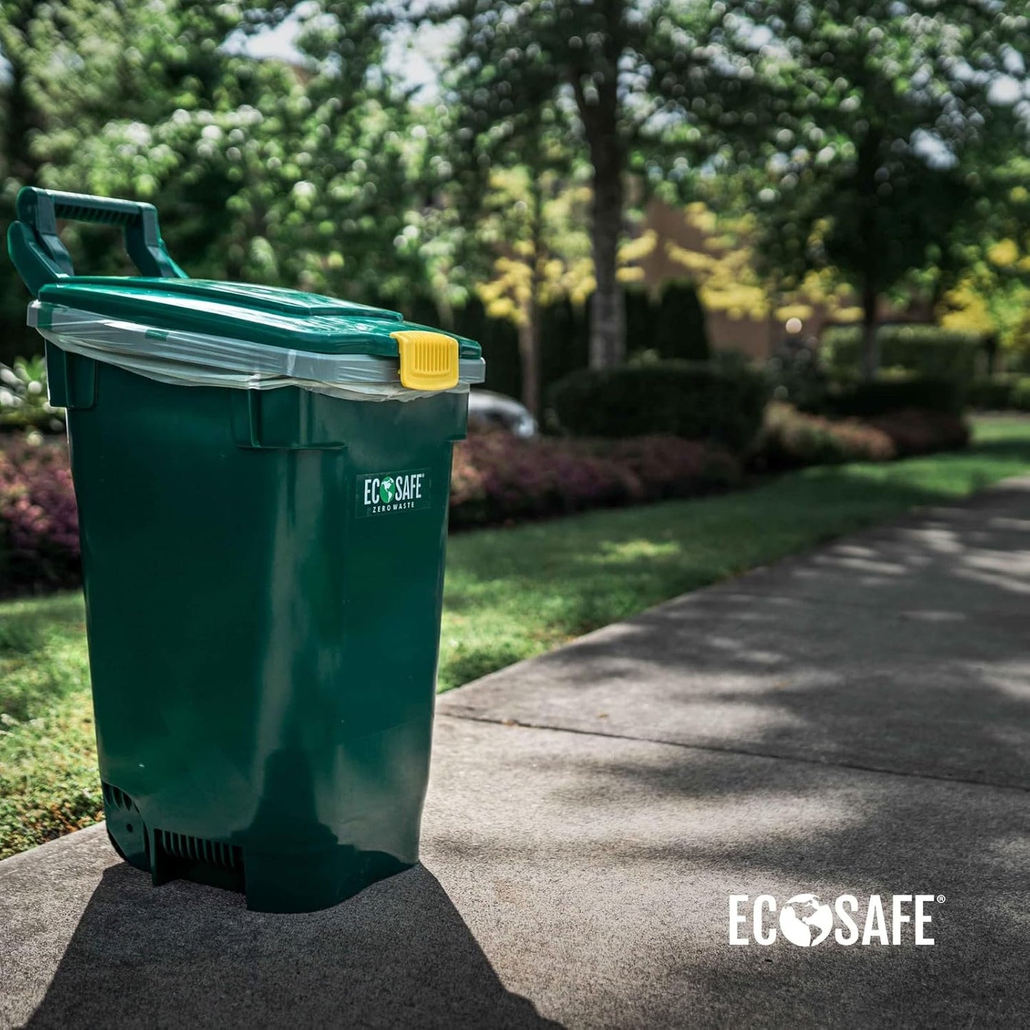 EcoSafe-6400 HB2636-8 Certified Compostable Bag - 26x36" Green Bags for 20 Gallon Bin - Extra Strong Leak, Puncture and Tear Resistant Food Scraps Bin Liners, Pack of 165