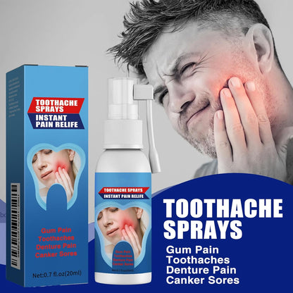 Tkekruh 2PC Dental Analgesic Spray, 20 ml, Toothache Spray, Teeth Treatment Spray, Relieve Pain of Swollen Gums, Caries, Caries and Dental Caries, Whiten and Brighten