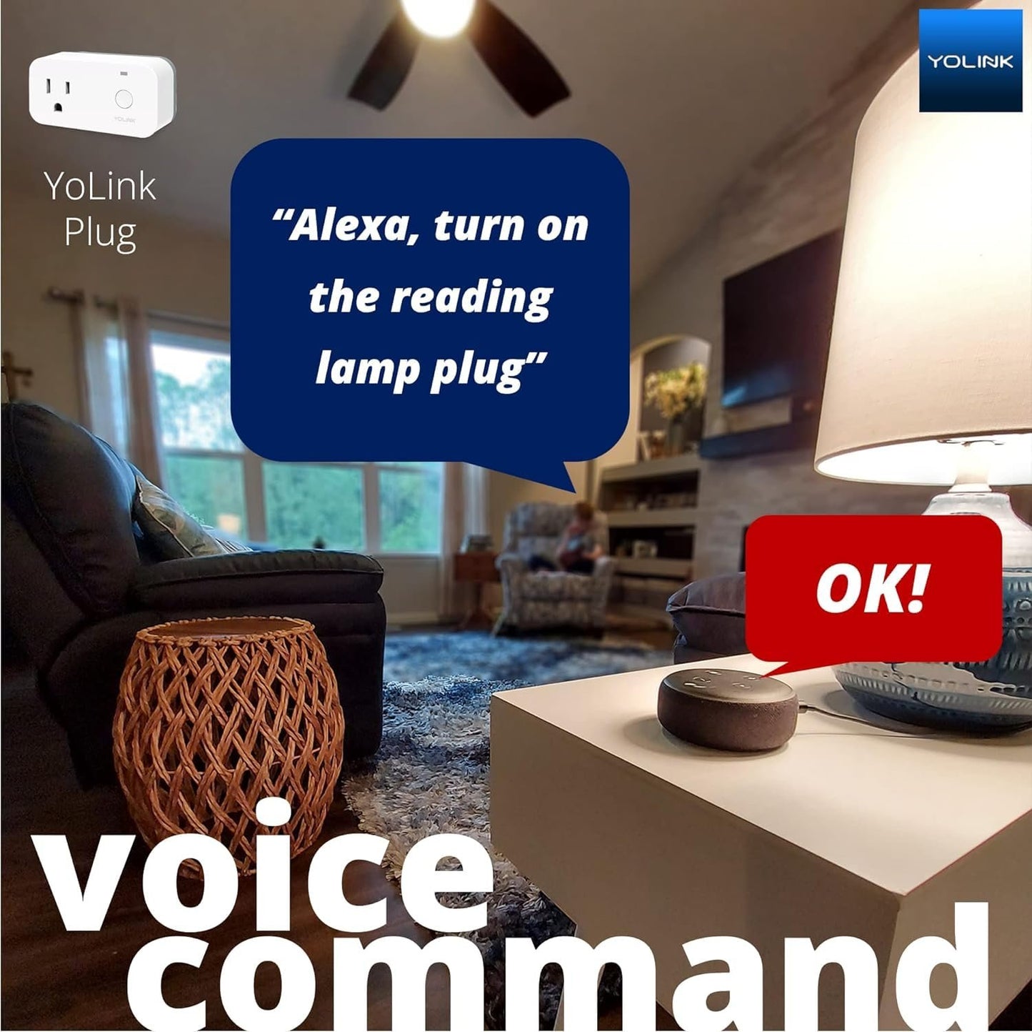 YoLink Smart Plug with Energy Monitoring, 1/4 Mile Longest Range Smart Plug Works with Alexa Google, Home Assistant IFTTT Remote Control Home Appliances Anywhere, YoLink Hub Required