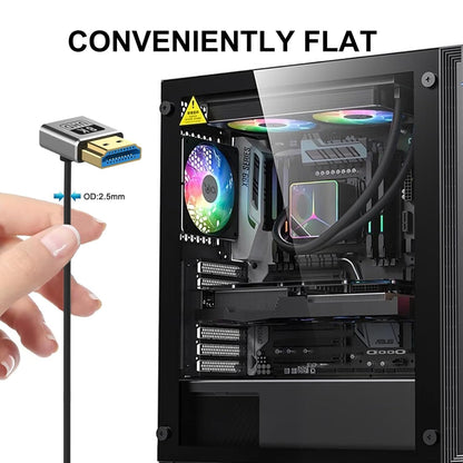 QMQJIA 8K Video Cord 2.1 Version Coiled Extension Cable 1080P 60Hz 48Gbps for 1080p Video Streaming Line Extension Line