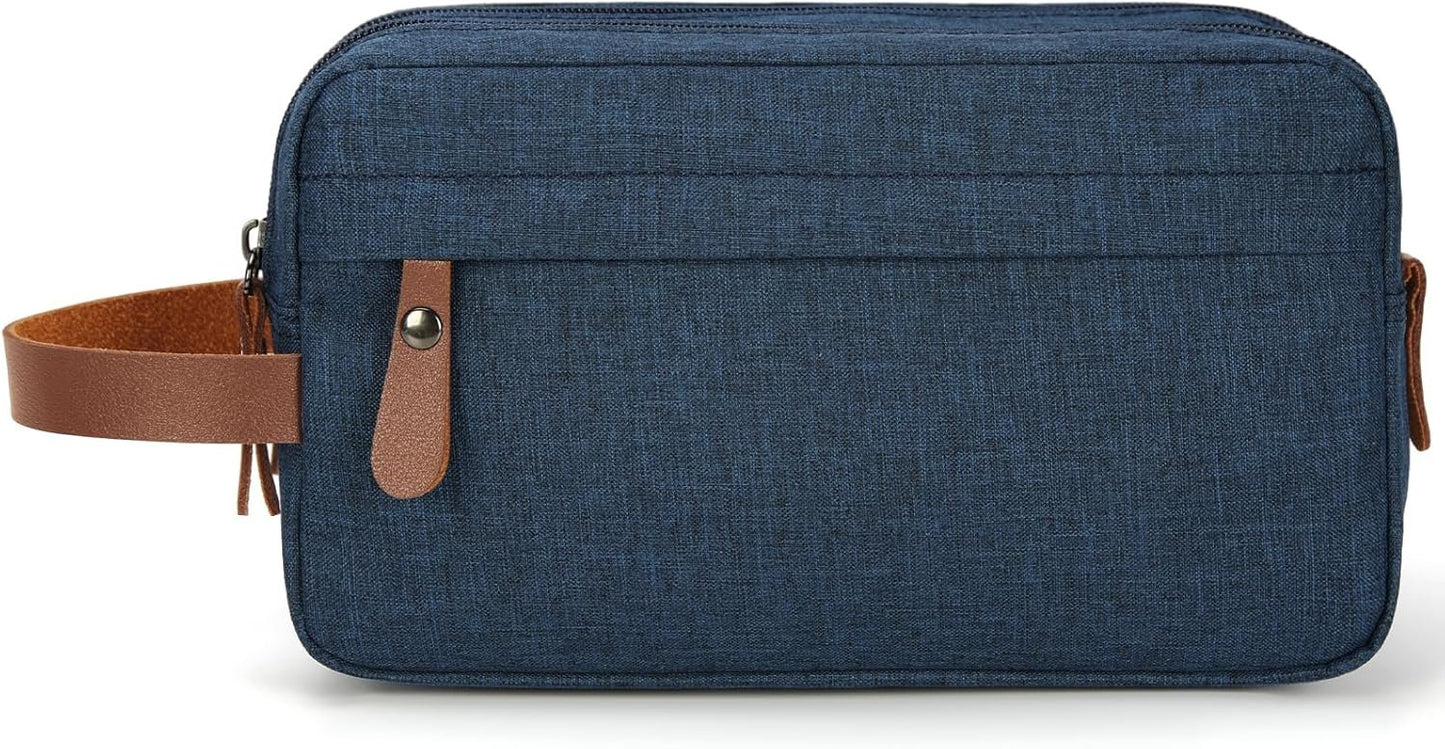 Toiletry Bag Oxford Cloth Toiletry Bag for Men and Women Portable Travel Shaving Dopp Kit Water-Resistant Cosmetic Bag Travel Organizer Storage for Accessories, Blue