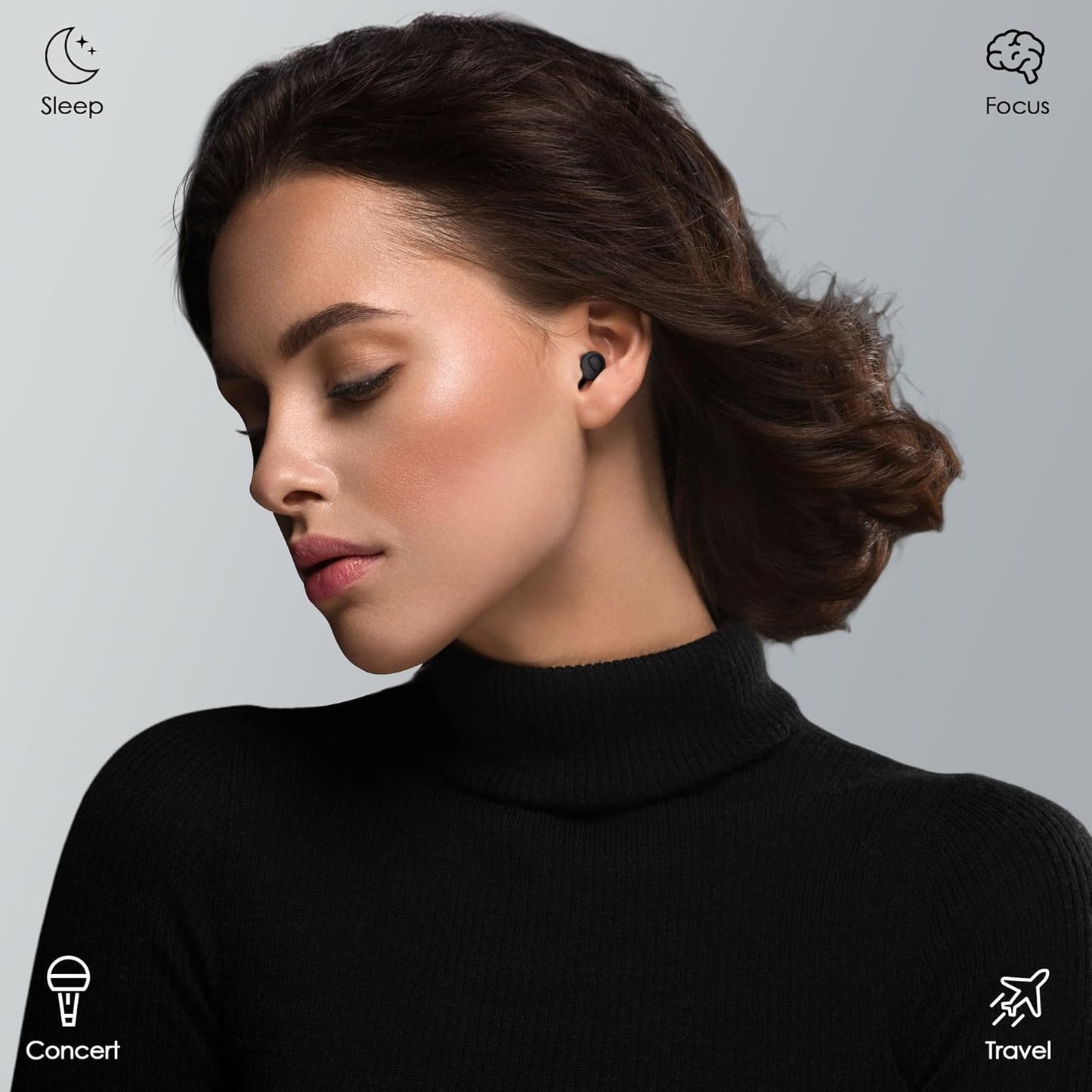 BAZOKKI Ear Plugs for Sleep – 35dB Military-Grade Silicone Ear Plugs with Micro-Seal Tech for Side Sleepers, Travel & Work | 1000+ Reuses