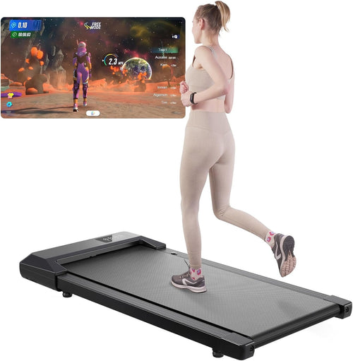 Lacuffy Walking Pad with APP Control for Home&Office, Max 265lbs Under Desk Treadmill with Training Courses and AI Training, Suitable for High-tech Devices