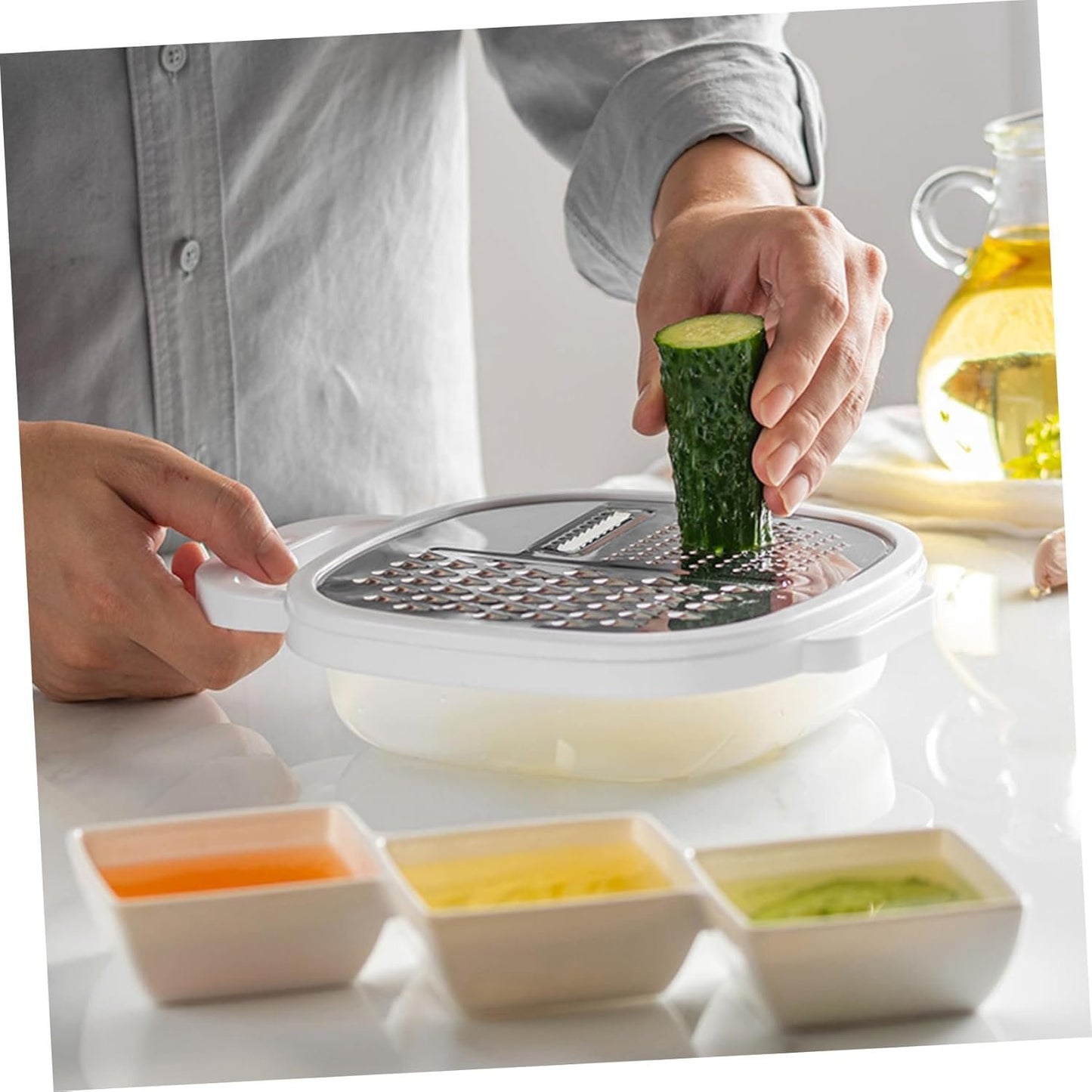 UTHCLO Stainless Steel Vegetable Grater and Slicer for Kitchen Efficient Food Grater for Fruits Vegetables and Cheese Versatile Kitchen Tool for Meal Prep