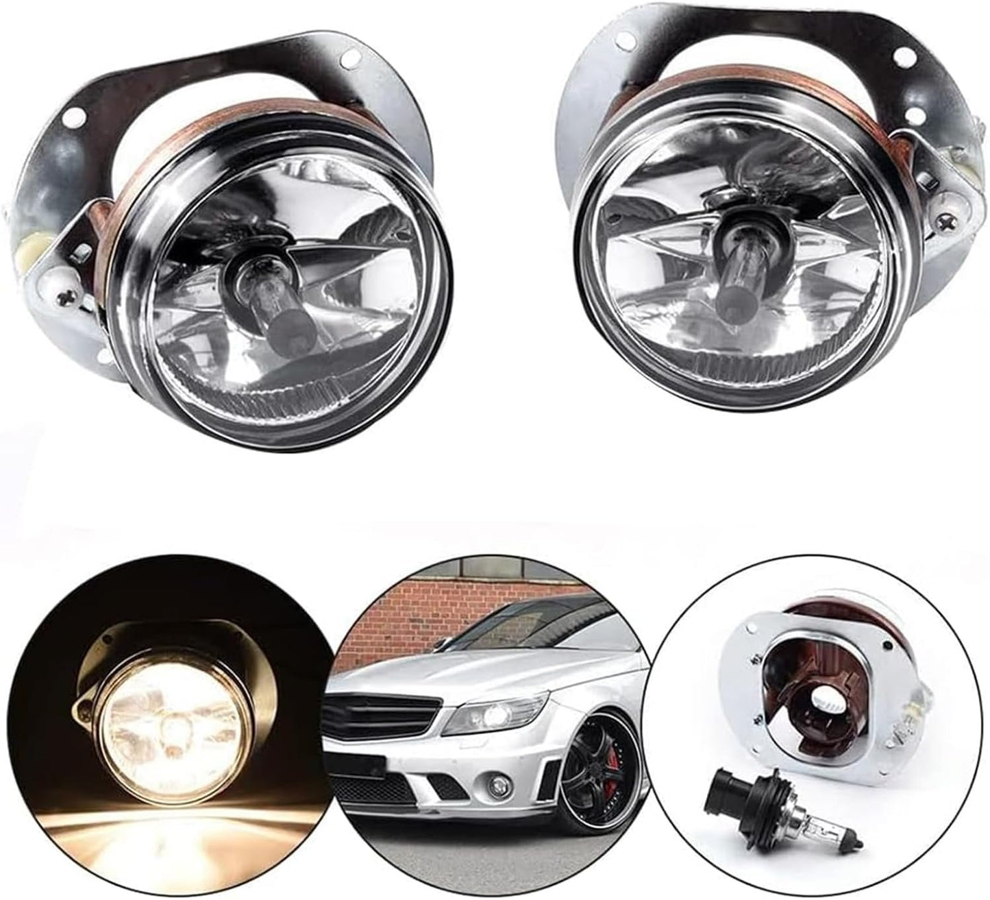 1 Pair Bumper Fog Light For W204 W216 R230 W164 W251 Automotive Accessories 2048202156 2048202256 Replacement Fog Lamp