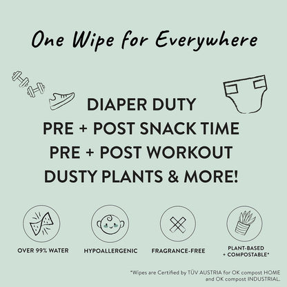 The Honest Company Clean Conscious Unscented Wipes | Over 99% Water, Compostable, Plant-Based, Baby Wipes | Hypoallergenic for Sensitive Skin, EWG Verified | Pattern Play, 576 Count