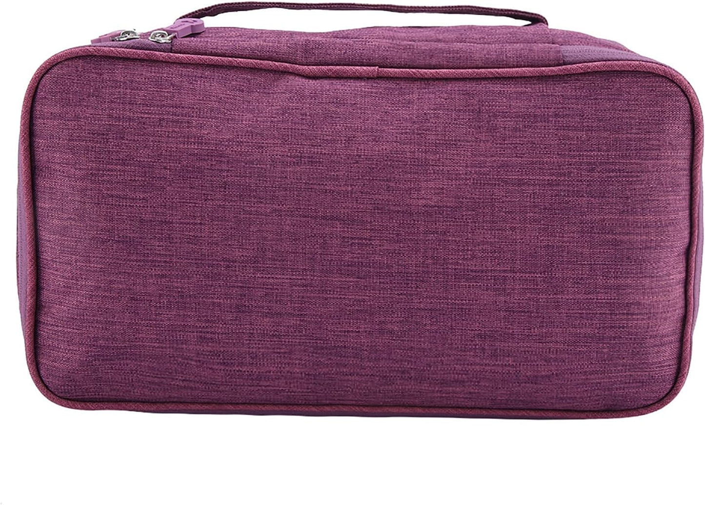 Travel Underwear Organizer, Portable Travel Storage Organizer Waterproof for Cosmetics, Toiletries, Hotel, Home, Bathroom, Airplane (Purple)