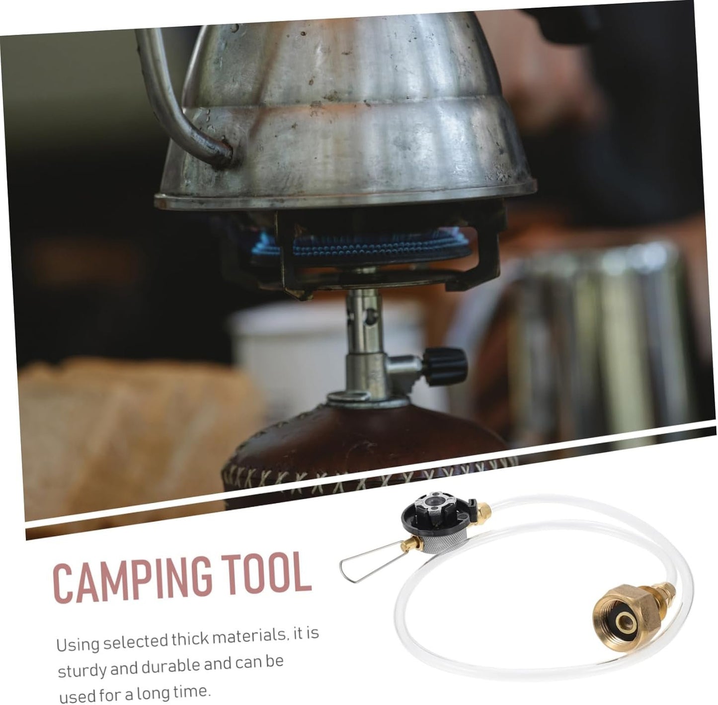 Happyyami Camping Gadgets Inflation-Valve Accessories Gas Tube Gas Stove Adapter Furnace Converter Set