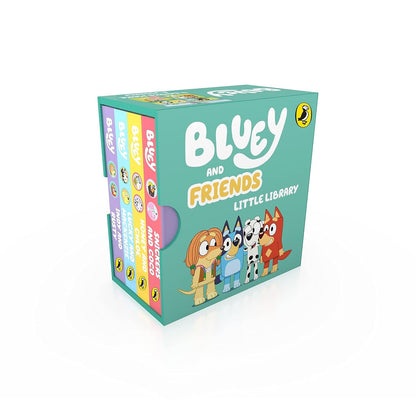 Penguin Bluey and Friends Little Library 4 in 1 Book - Board Book - 01 August 2023: 4 Books in 1